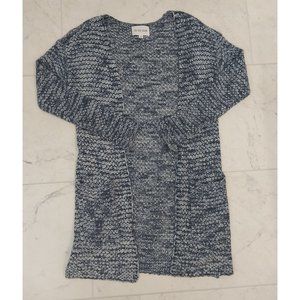 Olive + Oak Marled Knit Open Front Long Cardigan Sweater Sz XS